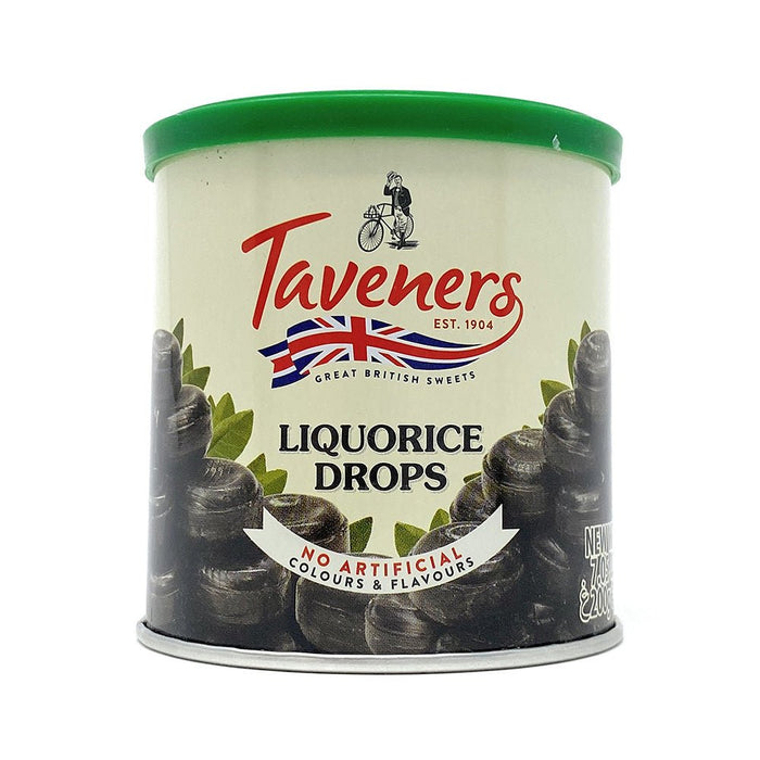 Taveners Liquorice Drops 200g - British Bundles