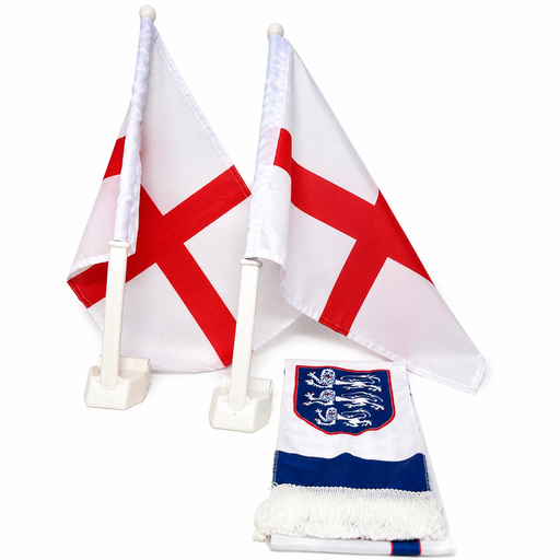 England car flag set with fleece supporter scarf