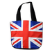 Union Jack tote bag with zipper top polyester UK flag shopping bag