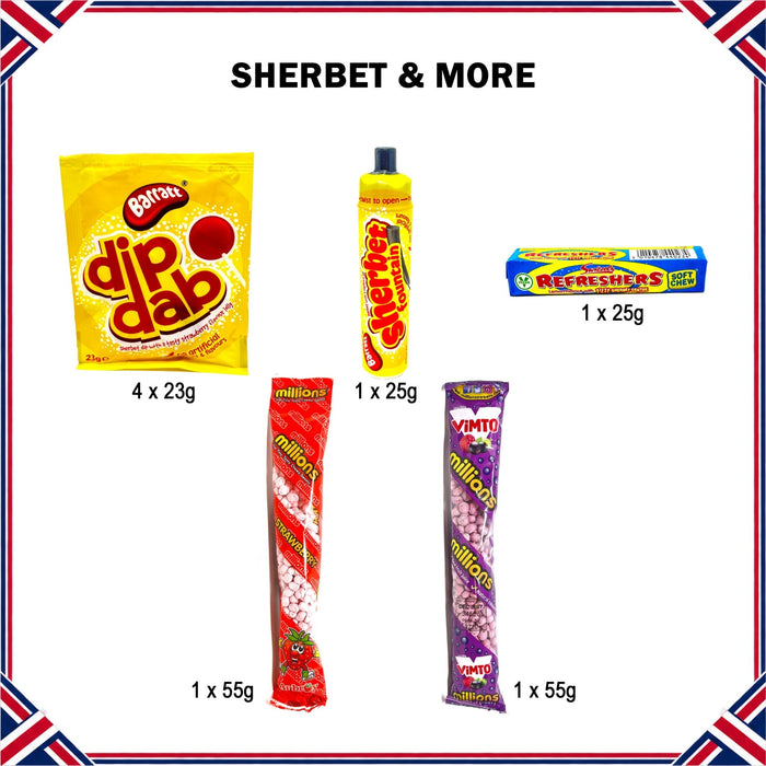 Classic Fruity and Fizzy British Sweets Gift Box 39 Pieces - British Bundles