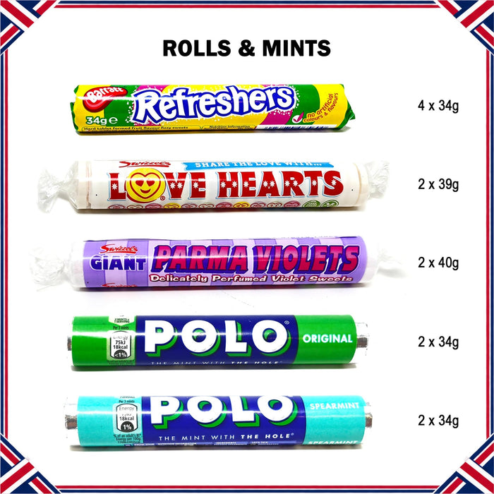 Classic Fruity and Fizzy British Sweets Gift Box 39 Pieces - British Bundles