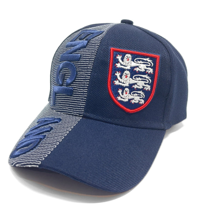 England 3D Embroidered Cap Navy - British Bundles