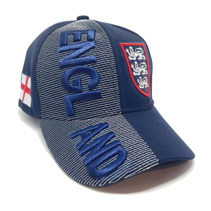 England 3D Embroidered Cap Navy - British Bundles