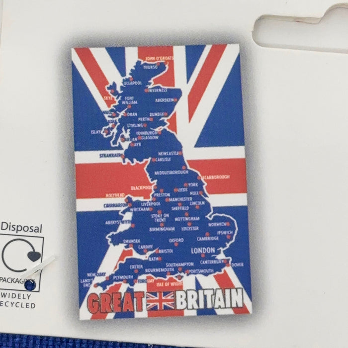 Great Britain Map Cotton Tea Towel - British Bundles