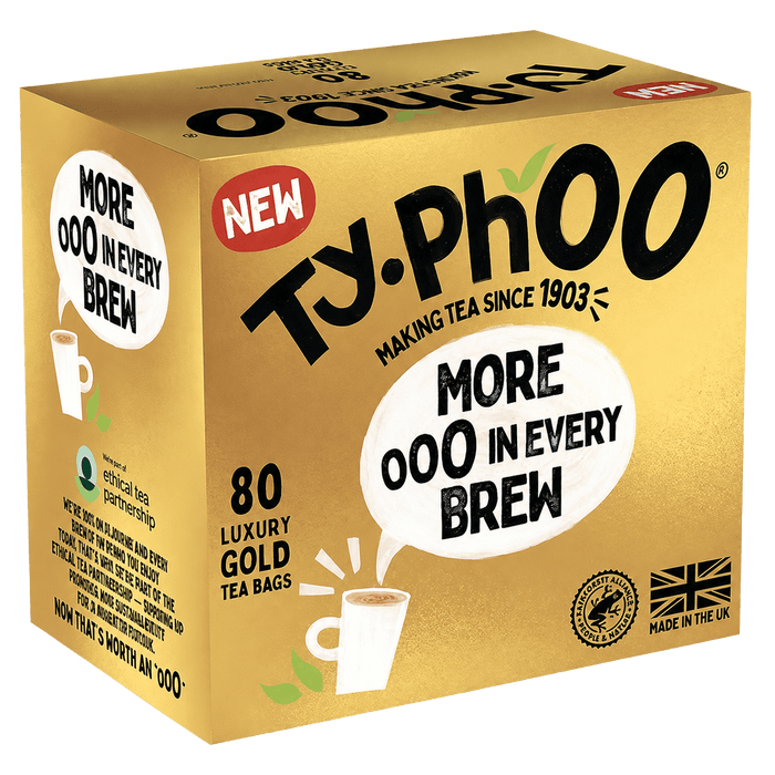 Typhoo Gold Luxury Tea 80 Bags 250g - British Bundles