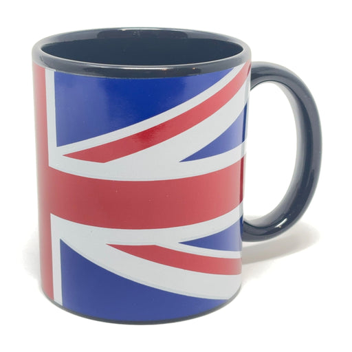 Union Jack Ceramic Mug Black Handle 11oz - British Bundles