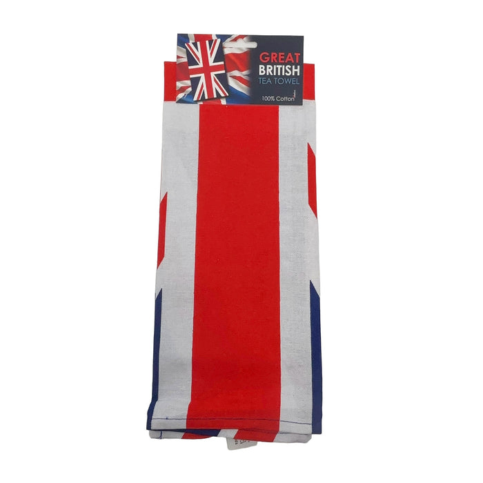 Union Jack Cotton Tea Towel Classic Design - British Bundles
