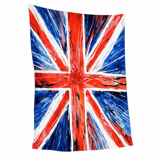 Union Jack Painted Style Tea Towel Standard Size - British Bundles