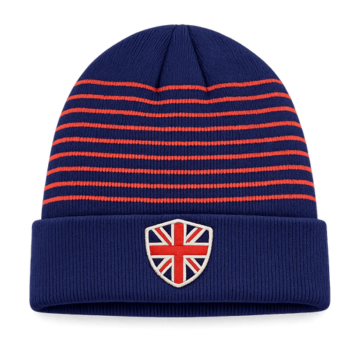 United Kingdom Fold Up Beanie Union Jack Crest One Size - British Bundles