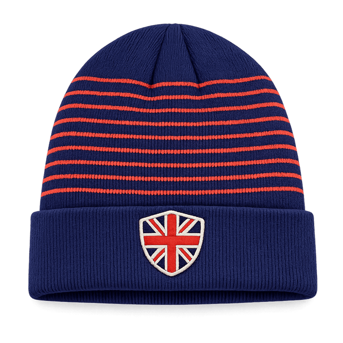 United Kingdom Fold Up Beanie Union Jack Crest One Size - British Bundles