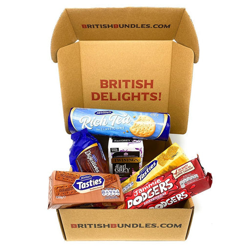 British Tea & Biscuits Selection (5 Biscuits & Your Choice of Tea) - British Bundles