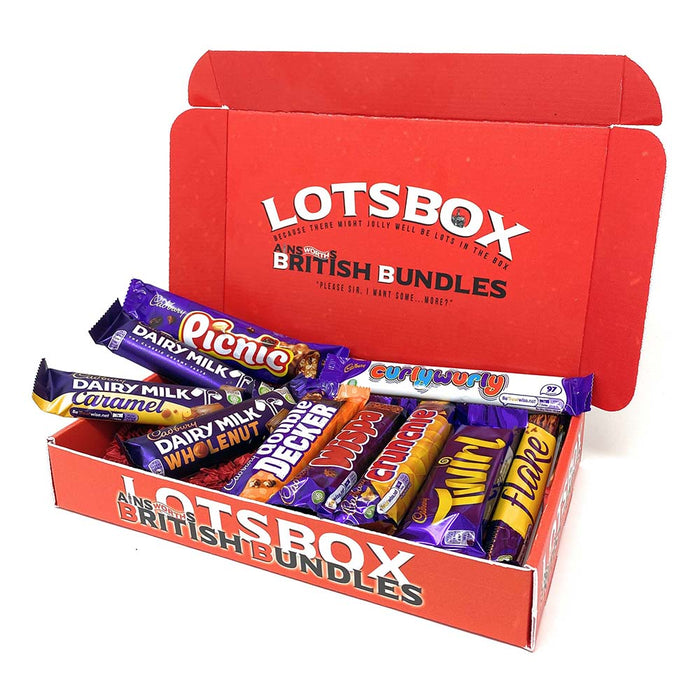 Cadbury Chocolate Bar 10 Pack Lotsbox - British Candy Gift Box - British Chocolate in Canada