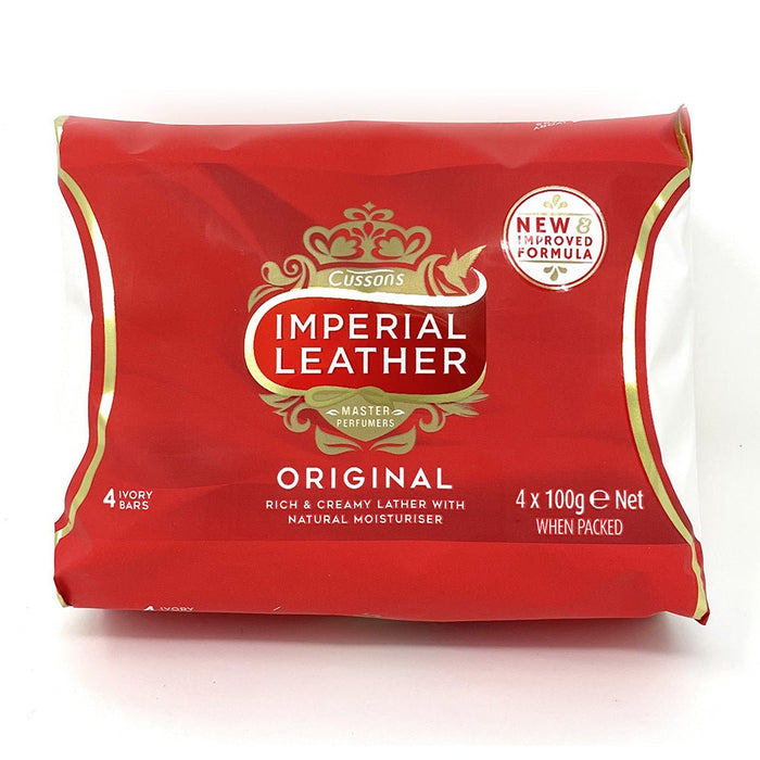 Cussons Imperial Leather Original Bar Soap 4 Pack (4 x 100g) - British Bundles