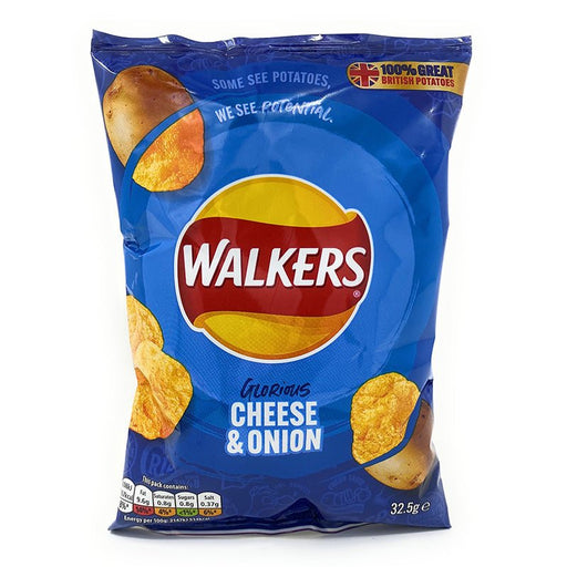 Walkers Cheese & Onion Crisps 32.5g - British Bundles